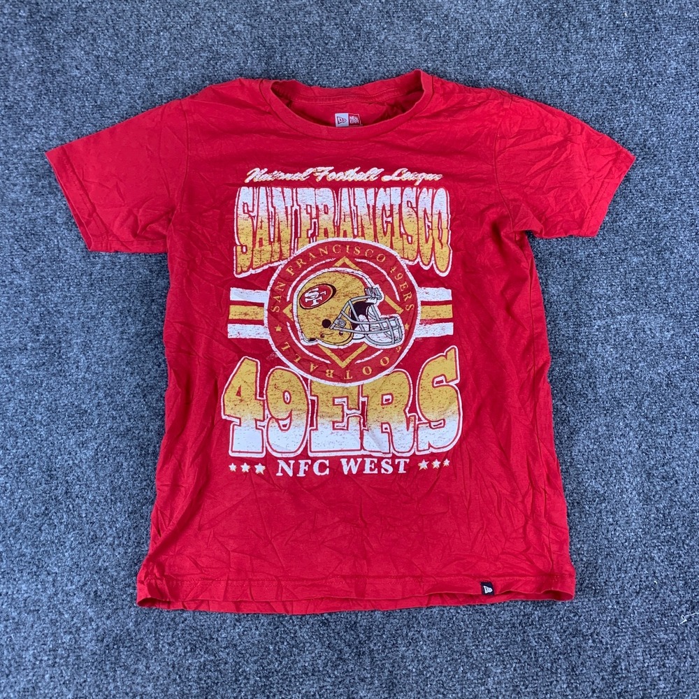 New Era San Francisco 49ers NFC West T-Shirt Womens Small Red Graphic Cotton